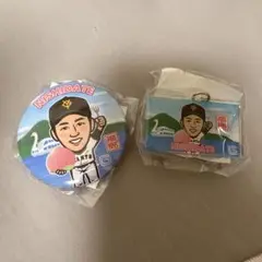 西館勇陽　福島ガチャvei缶バッジとキーホルダー
