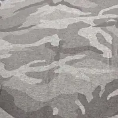グレー迷彩柄　綿ニット生地 サイズ150cm x 90㎝