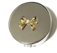 新品★MIKIMOTO ★ミキモト ★パール付き ミラー 小物入れ★ピルケース