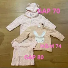 ギャップ　GAP 70 パーカー＆H＆M 74 春ニット＆GAP Tシャツ80