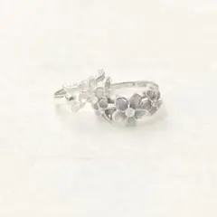 SV925 ハワイアンジュエリー プルメリアシルバーリング　　　フラダンス　ホヌ
