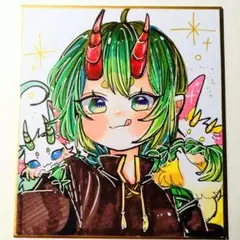 手描きイラスト色紙 №1659