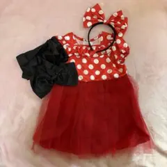 プリンセスなりきりドレス　レッド　100サイズ