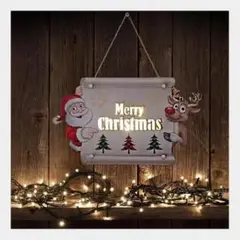 可愛い♡クリスマス 玄関飾り LEDライト 雑貨 ドアサイン パネル プレート