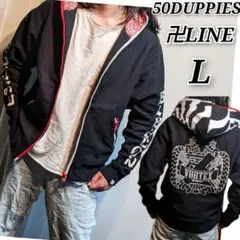入手困難　50DUPPIES　卍LINE　コラボ　肉厚　パーカー　ジャケット　黒