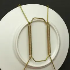 【２個】 壁掛け用 皿 器 6寸 プレートハンガー 頑丈 ゴールド インテリア
