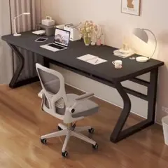 デスク パソコンデスク 作業机 PC机 オフィスデスク 80×50cm ブラック