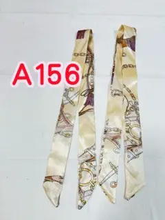 スカーフ　細いスカーフ3.8×85cmリボンスカーフ バッグスカーフ2本A156