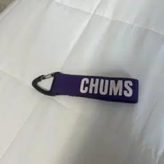 CHUMS キーホルダー 紫色 カラビナ付き