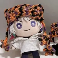 ハロウィン猫耳帽子　星付き　にじぬい　16cm