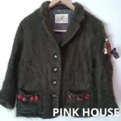 PINK HOUSE モヘアジャケット いちご グリーン ピンクハウス