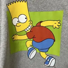 未使用に近いTHE Simpsons ザ シンプソンズ 裏起毛 パーカー グレー