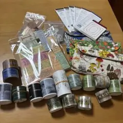 コラージュ資材 ⑦ 草木 風景 チケット PETシールセット