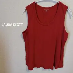 LAURA SCOTT リブタンクトップ 1レッド
