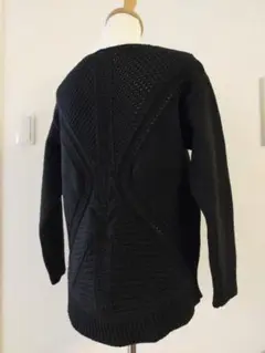 CLANE クラネ Vネックニット バックオープン ケーブル