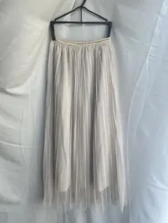 ライトグレー プリーツスカート