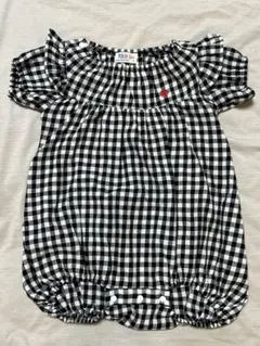 POLO Babyギンガムチェック ロンパース　80