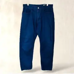 【coen／コーエン】EASYSLIM テーパードパンツ　ネイビー　L　無地
