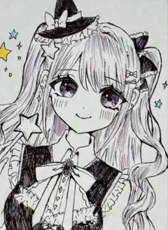 手描きイラスト女の子