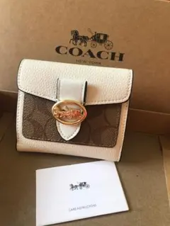 COACH コーチ 折り財布 シグネチャー 馬車 7250