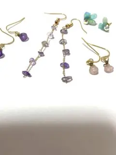 天然石まとめ売り ピアス12