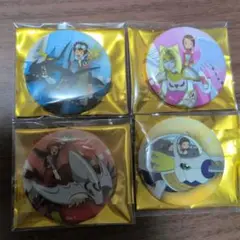 デジモン 缶バッジ 4個セット　ヒカリ　大輔　京　伊織