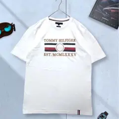《TOMMY HILFIGER》 白Tシャツ L ホワイト オーバーサイズ