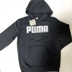新品未使用PUMA プーマ　フード付きパーカー ブラック 160〜164サイズ黒