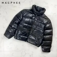 MACPHEE シープスキンレザーダウンジャケット 黒 サイズF*FD905
