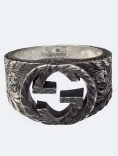 【中古品】GUCCI　インターロッキング　Gリングアラベスク　18号