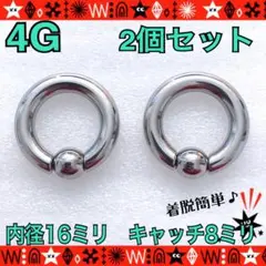 再入荷 BIG CBR ボディピアス 4G 2個 拡張 キャプティブビーズリング