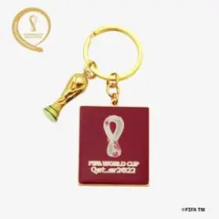 C 大会エンブレム キーホルダー ワールドカップ カタール 2022 公式グッズ