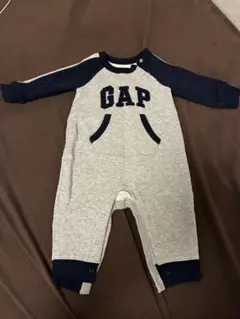 GAP ロゴ入りロンパース グレー/ネイビー