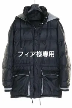 正規品 11aw Dior homme ダウンコート 52 黒×グレー