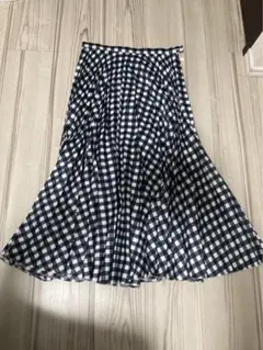 Rouge vif ネイビーチェックプリーツスカート