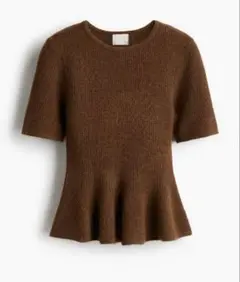 【完売品】H＆M ペプラムニット RIB-KNIT PEPLUM TOP