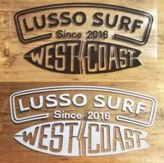 LUSSO SURF ルッソサーフステッカー　ホワイト&ブラック2枚セット
