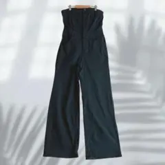 ジーユー GU ベアトップサロペットパンツ シンプル 重ね着 無地 E5390