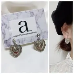 2356☺︎ハートとクロスのシルバーピアス☺︎