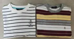 マンシングウェア Tシャツ ボーダー メンズ L 2枚