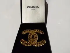 CHANEL シャネル ヴィンテージ ビッグロゴ チェーン ブローチ