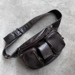 leather gimmick shoulder bag