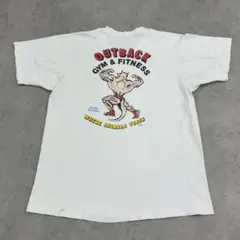 OUT BACK　ローカルジム系　シングルステッチ　Tシャツ　古着　ホワイト　白