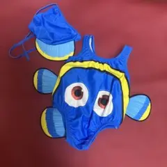 魚キャラクター水着セット（帽子付き）