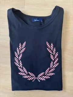 FRED PERRY メンズ　黒　ロゴ　TシャツM