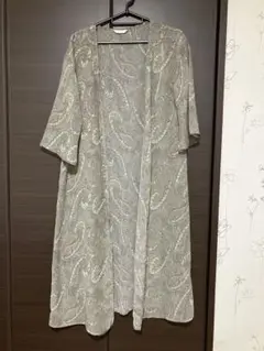 グレー系ペイズリー柄カーディガンＦ