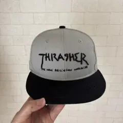 スラッシャー　THRASHER スナップバックキャップ グレー/ブラック