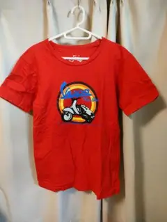 Vespa 赤 Tシャツ コットン100%