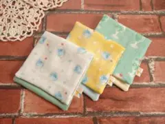 【ハーフハンカチ】クリームソーダ３枚セット④
