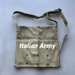 デッドストック イタリア軍 ショルダーバッグ サコッシュ 斜めがけ ベージュ希少